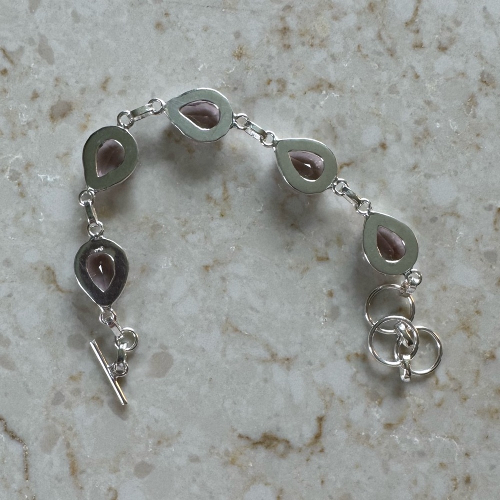 NWOT Sundance Sunset Rain Bracelet, Pink Kunzite, Sterling Silver - Picture 8 of 9